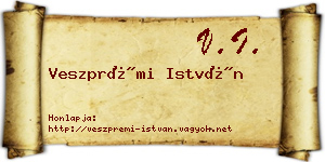 Veszprémi István névjegykártya