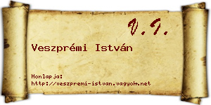 Veszprémi István névjegykártya
