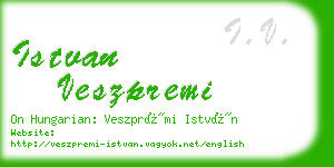 istvan veszpremi business card